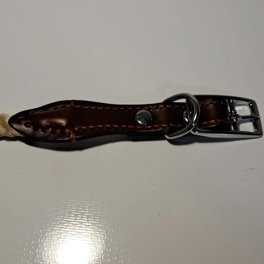Rope & Leather Collar, Sz S